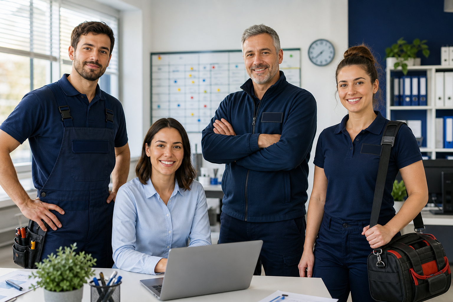 Equipe Bel Pro Dépannage préparant les interventions